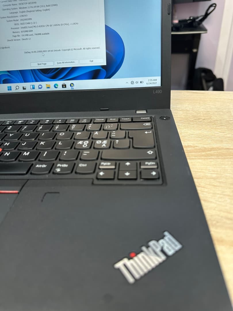 Lenovo ThinkPad L490 Core i5 8e génération