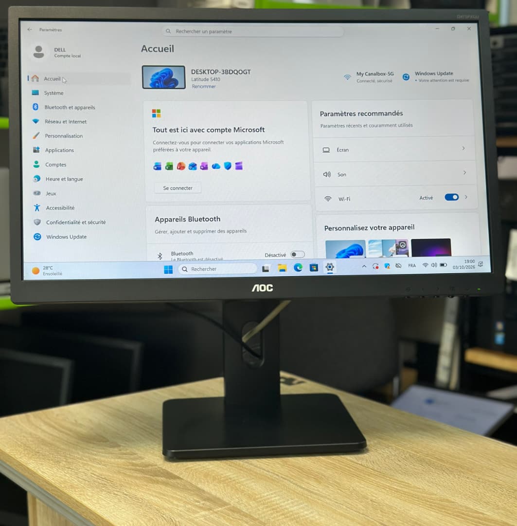 Moniteur rotatif AOC 24" Full HD IPS