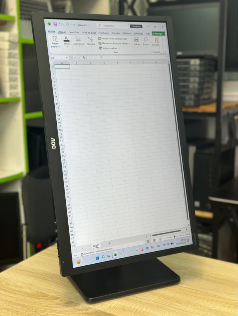 Moniteur rotatif AOC 24" Full HD IPS